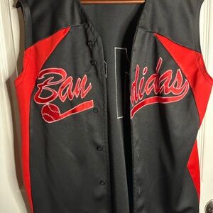 Black and Red Baseball Vest